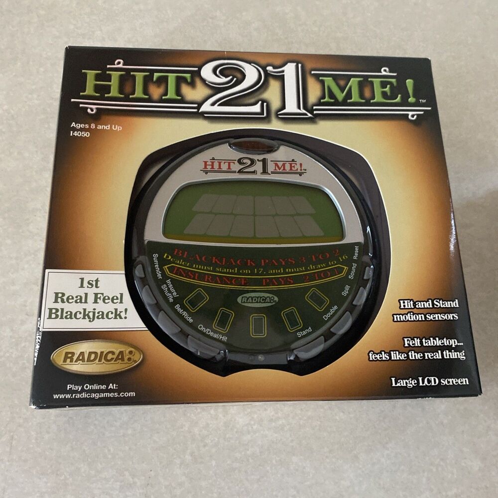 Radica Hit Me 21 Video Black Jack Game Hand, NEW in Box